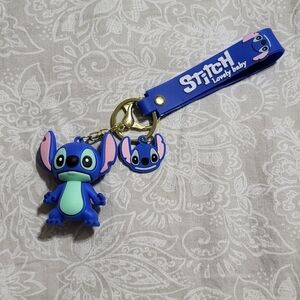 Stitch Keychain with Blue Strap